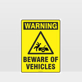 Customized Hazard Signs,Warning Beware Of Vehicles Sign